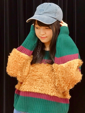「アイテム（キャップ）」を使った、吉川茉優アップアップガールズ（2）さん（レディース・170cm・10代）の秋コーディネート