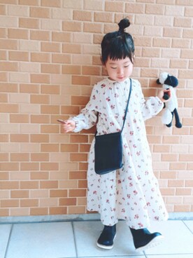 B Ming By Beams 花柄 Wダブルガーゼ ワンピース 90 140cm を使った人気ファッションコーディネート Wear