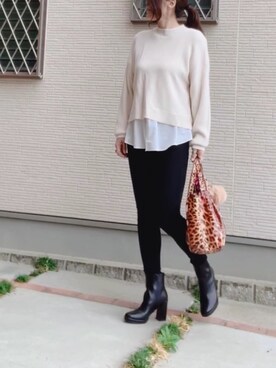 「Think Bee!（シンクビー）のアイテム」を使った、hitomihさん（レディース・171cm）の秋コーディネート