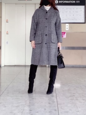 「La-gemme（ラジェム）のアイテム（その他アウター）」を使った、hitomihさん（レディース・171cm）の冬コーディネート