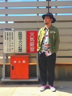 「Turn me on !?（ターンミーオン）のアイテム」を使った、N∀Nさん（メンズ・168cm）の春コーディネート