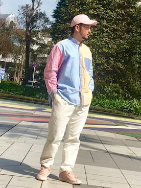 「URBAN RESEARCH（アーバンリサーチ）のアイテム（キャップ）」を使った、N∀Nさん（メンズ・168cm）の春コーディネート