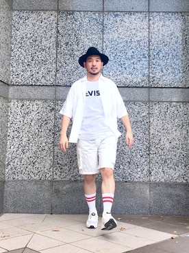 「CONVERSE（コンバース）のアイテム（レッグウェア）」を使った、N∀Nさん（メンズ・168cm）の夏コーディネート