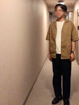 「CHAMULA（チャムラ）のアイテム（サンダル）」を使った、isohさん（メンズ・174cm）の夏コーディネート