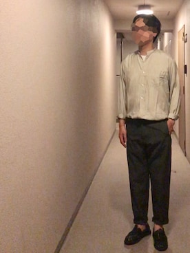 「CHAMULA（チャムラ）のアイテム（サンダル）」を使った、isohさん（メンズ・174cm）の夏コーディネート