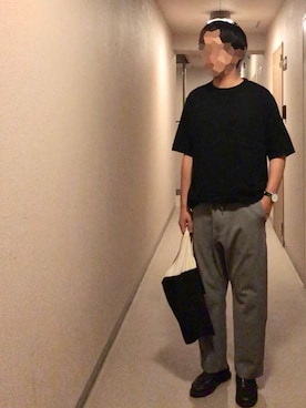 「CHAMULA（チャムラ）のアイテム（サンダル）」を使った、isohさん（メンズ・174cm）の夏コーディネート