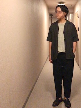 「CHAMULA（チャムラ）のアイテム（サンダル）」を使った、isohさん（メンズ・174cm）の夏コーディネート