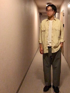 「CHAMULA（チャムラ）のアイテム（サンダル）」を使った、isohさん（メンズ・174cm）の夏コーディネート