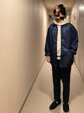 「MARNI（マルニ）のアイテム（ナイロンジャケット）」を使った、isohさん（メンズ・174cm）の冬コーディネート