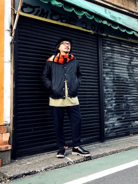 「gokan」｜ゴカン ヒロユキさん（メンズ・173cm）の冬コーディネート