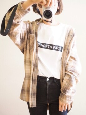 「ノースフェイス」｜ゆうきさん（レディース・154cm）の春コーディネート
