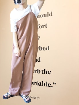 「LAULEN（ローレン）のアイテム（サロペット/オーバーオール）」を使った、ゆうきさん（レディース・154cm）の春コーディネート