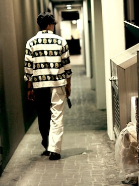 「WEIRDO（ウィアード）のアイテム」を使った、洋将さん（メンズ・170cm）の春コーディネート