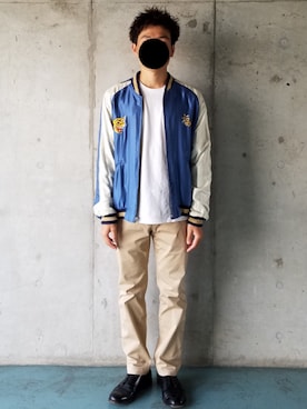 「HANES（ヘインズ）の【OUTLET STORE PRICE】【Hanes/ヘインズ】ジャパンフィット JAPAN FIT 【2枚組】クルーネックTシャツ（Tシャツ/カットソー）」を使った、Yuukiさん（メンズ・169cm）の秋コーディネート