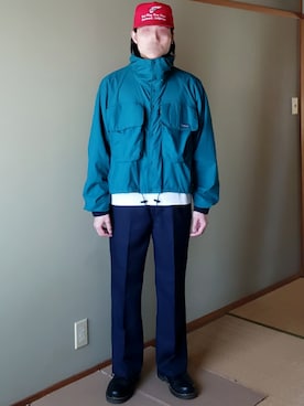 「HANES（ヘインズ）の【OUTLET STORE PRICE】【Hanes/ヘインズ】ジャパンフィット JAPAN FIT 【2枚組】クルーネックTシャツ（Tシャツ/カットソー）」を使った、Yuukiさん（メンズ・169cm）の春コーディネート