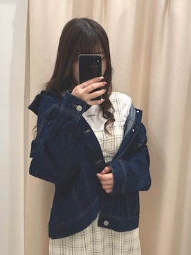 「one after another NICE CLAUP（ワンアフターアナザーナイスクラップ）のアイテム（ブルゾン）」を使った、ayakaさん（レディース・150cm）の春コーディネート
