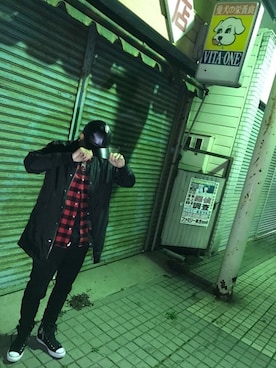 「HVC（エイチブイシー）のアイテム（ブルゾン）」を使った、KAIRINGO△さん（メンズ・175cm）の冬コーディネート