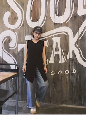 「YELLOWSPLUS」｜Oliviaさん（レディース・155cm）の秋コーディネート