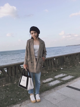 「excelsior」｜「アイテム（スリッポン）」を使った、Oliviaさん（レディース・155cm）の秋コーディネート