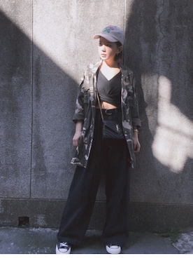 「palace」｜「アイテム（腕時計）」を使った、Oliviaさん（レディース・155cm）の秋コーディネート