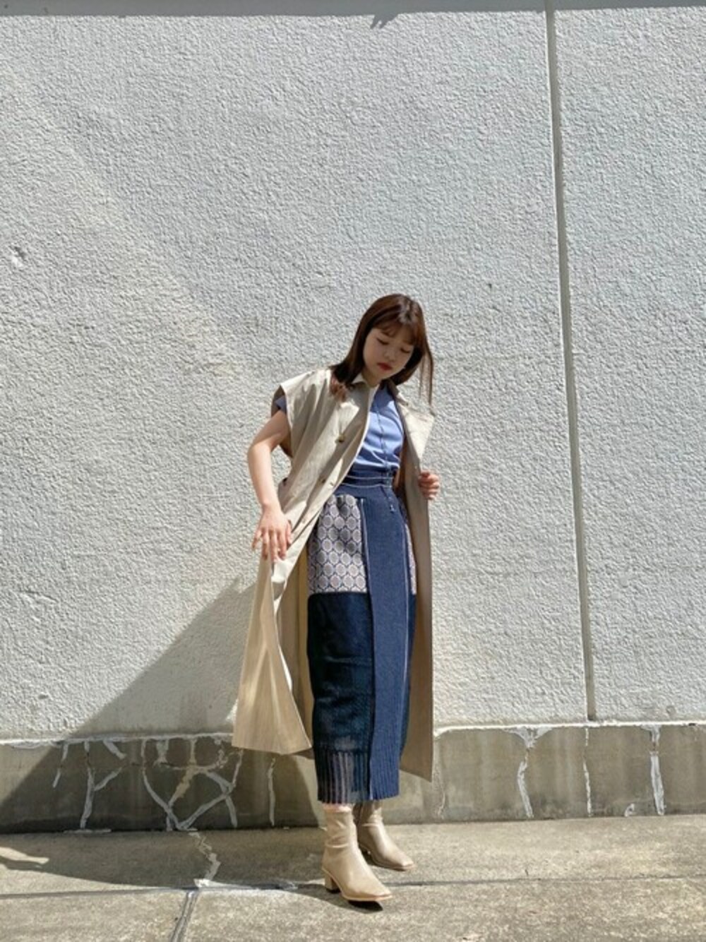 public tokyo パネルジャガード スカート セットアップ
