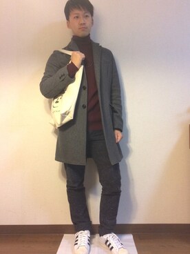 ばー。さん（メンズ・170cm）の冬コーディネート