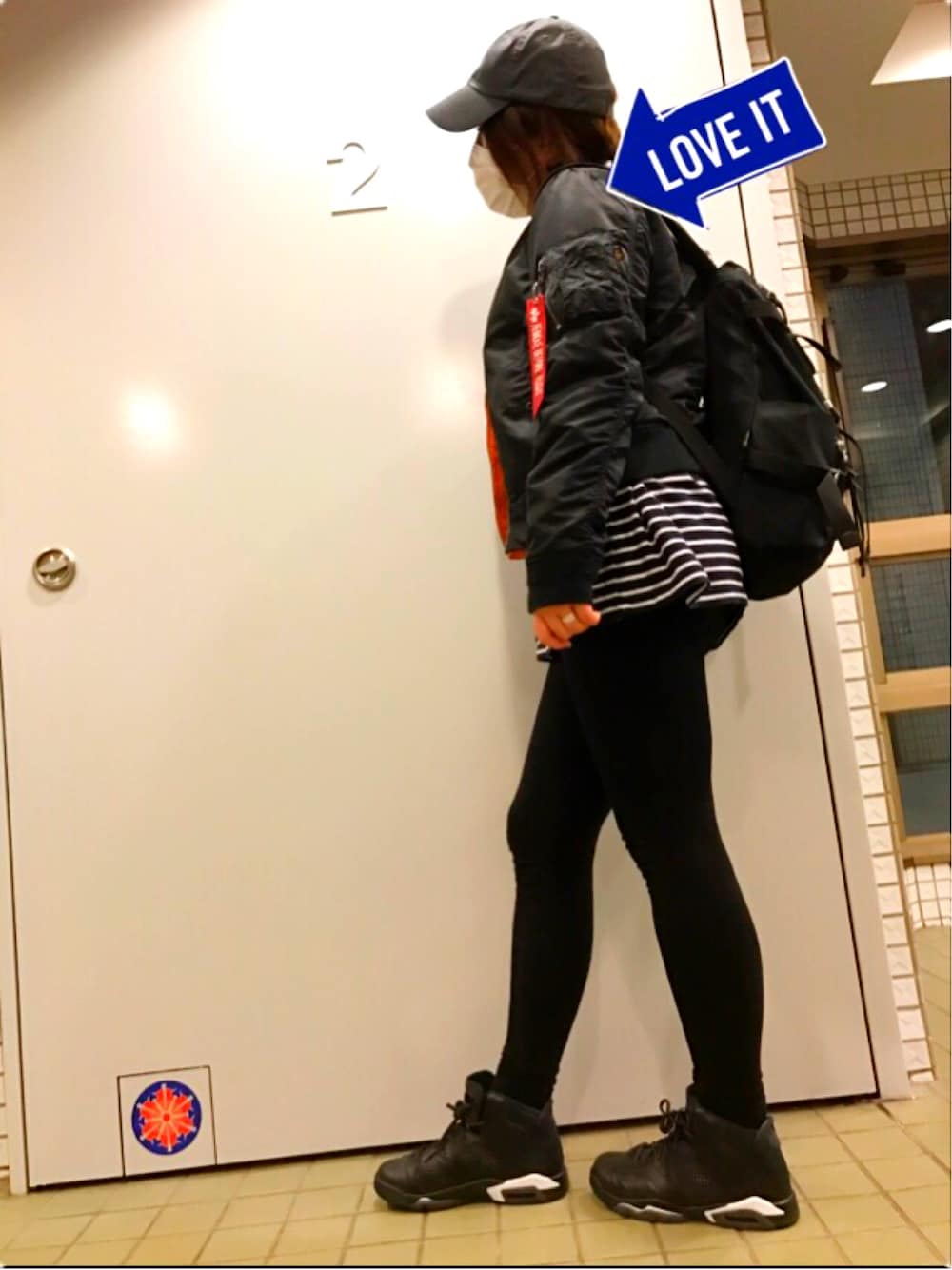 「ナイキ、NIKE、AIR JORDAN、jordan6、BLACKCAT 、ラルフローレン、ポロラルフローレン、Ralph Lauren、Polo Ralph Lauren、マキャベリック」｜「NIKEのNIKE AIR JORDAN 6 RETRO BG【SP】（スニーカー、ブラック系）」を使った、Mi-ppさん（レディース・166cm）の春コーディネートの1枚目の写真