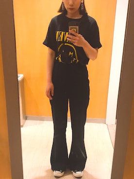 「MARC JACOBS（マークジェイコブス）のアイテム（Tシャツ/カットソー）」を使った、HARUKA.さん（レディース・156cm）の夏コーディネート