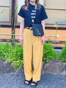 「ZATUON（ザツオン）のアイテム」を使った、HARUKA.さん（レディース・156cm）の夏コーディネート