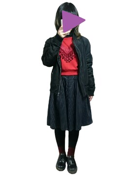 「Dr. Martens（ドクターマーチン）のDr.Martens (ドクターマーチン)/1461 3EYE GIBSON SHOES（その他シューズ）」を使った、きおさん（レディース・156cm）の冬コーディネート
