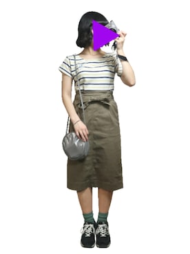 「on the couch（オンザカウチ）のアイテム」を使った、きおさん（レディース・156cm）の夏コーディネート