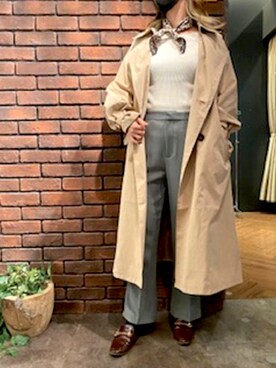 「SpRay（スプレイ）のアイテム（トレンチコート）」を使った、sprayzozoさん（レディース・164cm）の春コーディネート