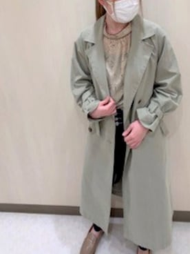 「SpRay（スプレイ）のアイテム（トレンチコート）」を使った、sprayzozoさん（レディース・164cm）の春コーディネート