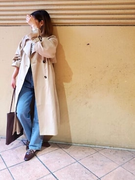 「SpRay（スプレイ）のアイテム（トレンチコート）」を使った、sprayzozoさん（レディース・164cm）の春コーディネート