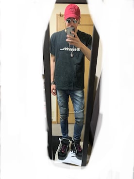 「CODY SANDERSON（コディサンダーソン）のアイテム（帽子）」を使った、YUUさん（メンズ・178cm）の夏コーディネート