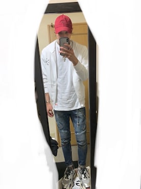 「LAD MUSICIAN（ラッドミュージシャン）のアイテム（財布/小物）」を使った、YUUさん（メンズ・178cm）の夏コーディネート