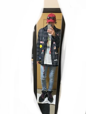 「CODY SANDERSON（コディサンダーソン）のアイテム（帽子）」を使った、YUUさん（メンズ・178cm）の夏コーディネート