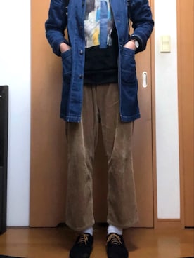 「CLANE（クラネ）のアイテム（スウェット）」を使った、®️yｏさん（メンズ・177cm）の春コーディネート