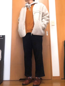 「明るめ」｜®️yｏさん（メンズ・177cm）の冬コーディネート