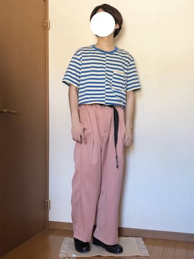 「EDIFICE（エディフィス）のアイテム（その他シューズ）」を使った、NaRiさん（メンズ・172cm）の夏コーディネート