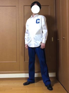 「Calvin Klein PLATINUM（カルバン・クライン プラティナム）のアイテム（シャツ/ブラウス）」を使った、NaRiさん（メンズ・172cm）の夏コーディネート