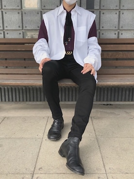 ネクタイを使った ストリート服が好き のメンズ人気ファッションコーディネート Wear