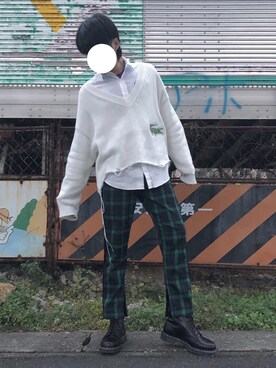 「doublet（ダブレット）のアイテム（ニット/セーター）」を使った、NaRiさん（メンズ・172cm）の冬コーディネート