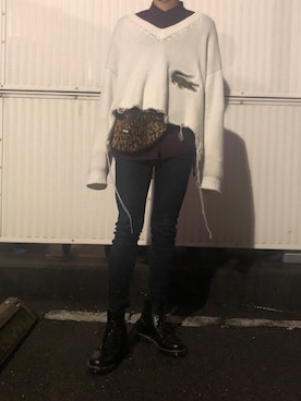 「doublet（ダブレット）のアイテム（ニット/セーター）」を使った、NaRiさん（メンズ・172cm）の春コーディネート