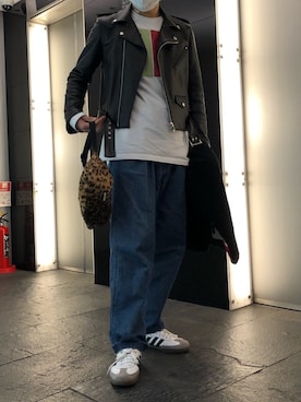 「MYne（マイン）のアイテム（バッグ）」を使った、NaRiさん（メンズ・172cm）の春コーディネート