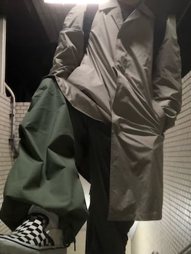 「アイテム（ステンカラーコート）」を使った、NaRiさん（メンズ・172cm・20代）の春コーディネート