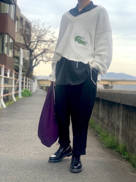 「doublet（ダブレット）のアイテム（ニット/セーター）」を使った、NaRiさん（メンズ・172cm）の春コーディネート
