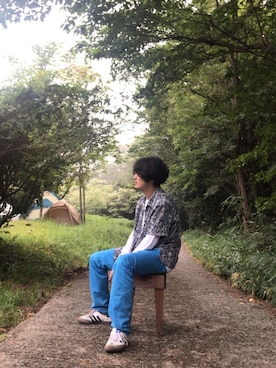 「ラブアンドピース2020」｜「アイテム（チノパンツ）」を使った、NaRiさん（メンズ・172cm）の秋コーディネート