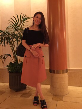 「Abel（アベル）のアイテム」を使った、【Muel Chic】中村沙織さん（レディース・162cm）の春コーディネート