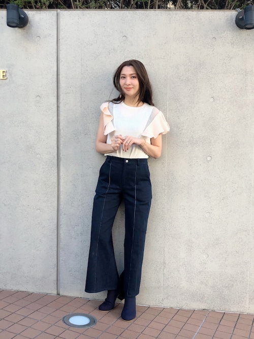 Laymee 中村沙織 Glamb 本社スタッフ Laymeeのニット セーターを使ったコーディネート Wear